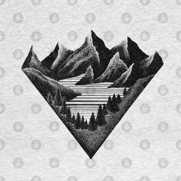 Geometric mountains by Divoc